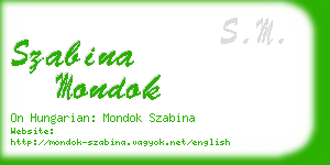 szabina mondok business card